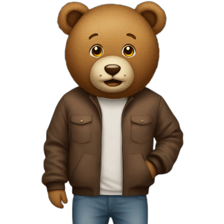 Guy in a teddy bear costume emoji