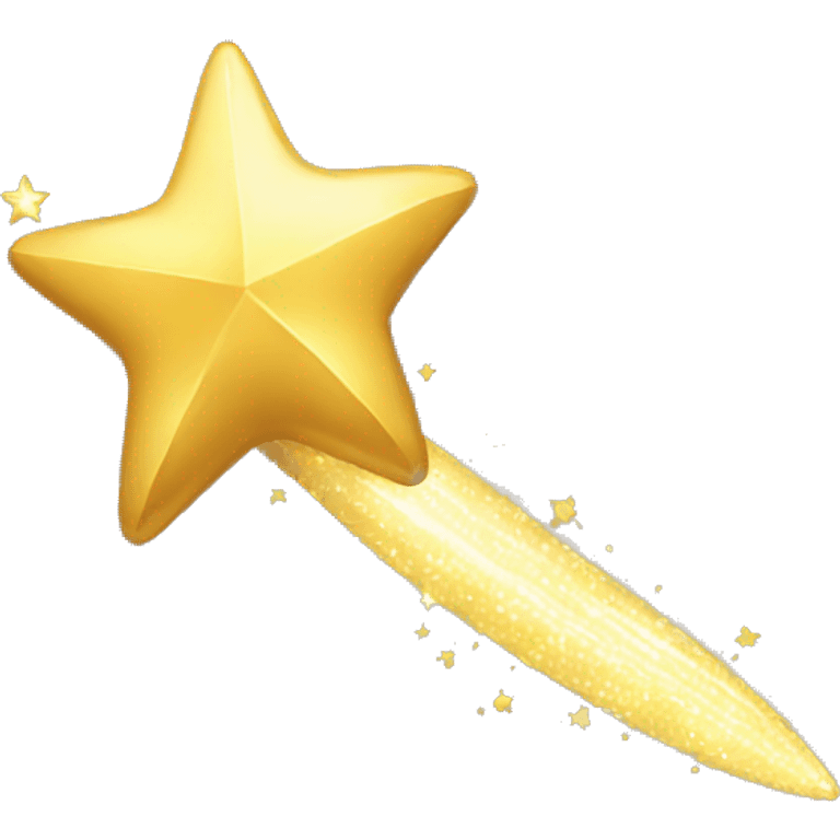 Golden sparkling shooting star emoji