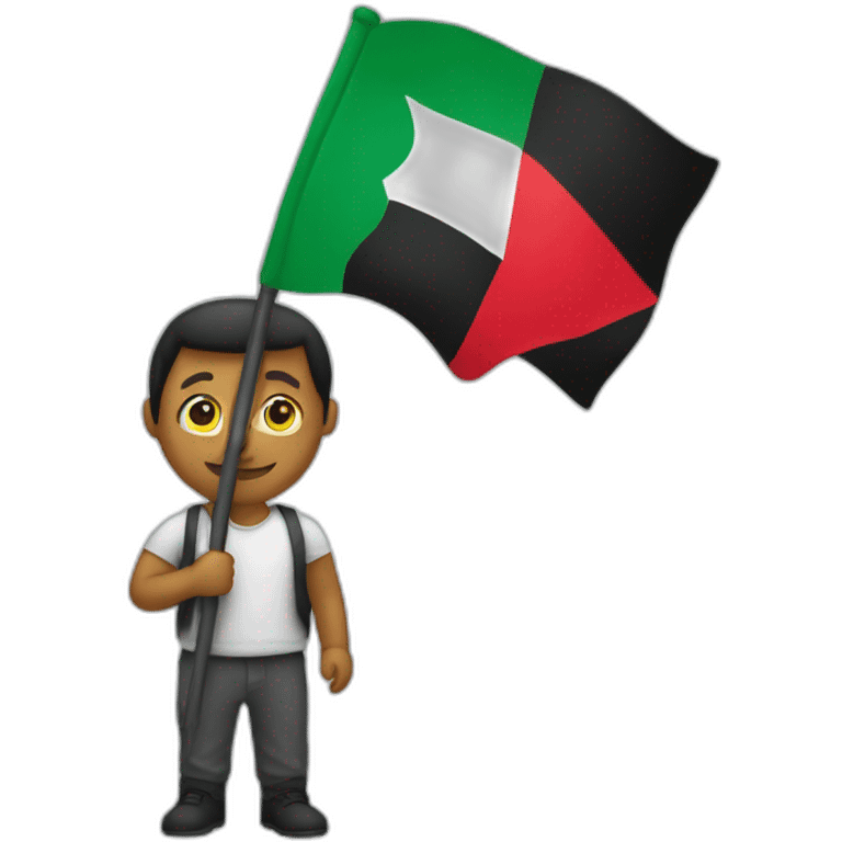 Holding Palestine flag emoji