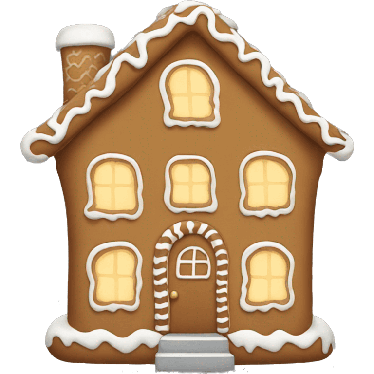 Cosy beige gingerbread house  emoji