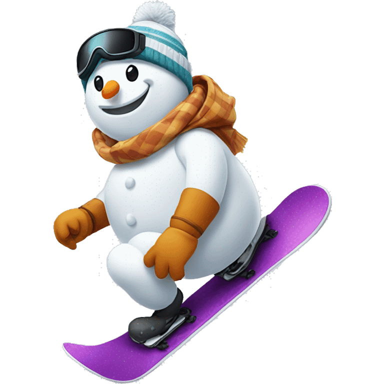 Snowman Snowboarding  emoji