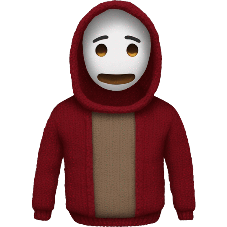 Dark red sweater emoji