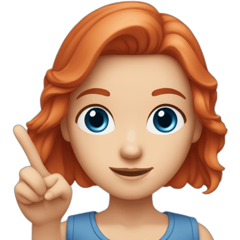 white-girl-red-hair-blue-eyes-pointing-to-a-box-to-her-right emoji