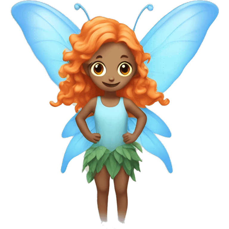 Fairy with Orange hair and light blue seres emoji