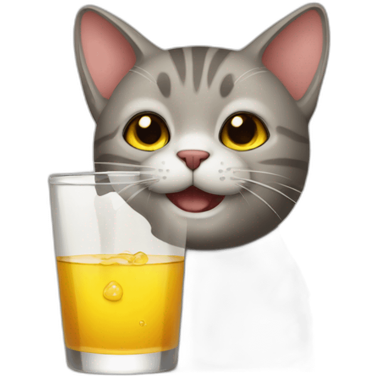 a drinking cat emoji