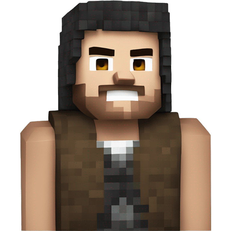 Jack Black as minecraft steve emoji