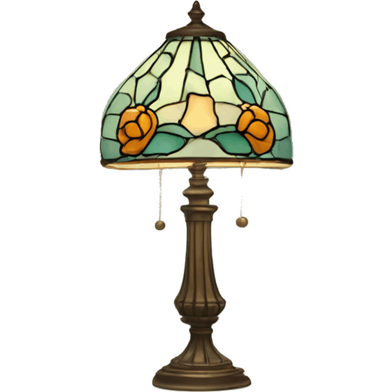 Tiffany lamp on a nightstand  emoji