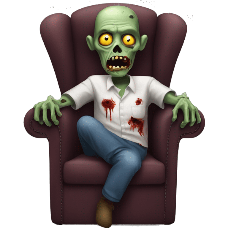 zombie in armchair emoji