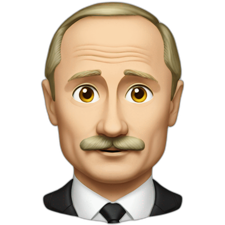 Vladimir Putin with mustache emoji