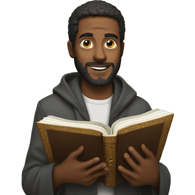 Man holding quran  emoji