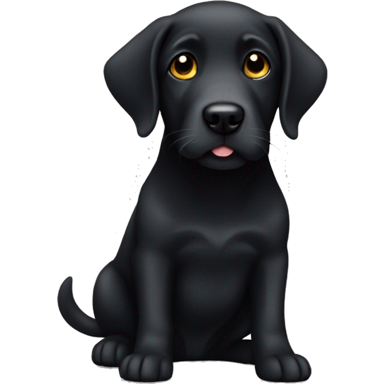 small black lab emoji