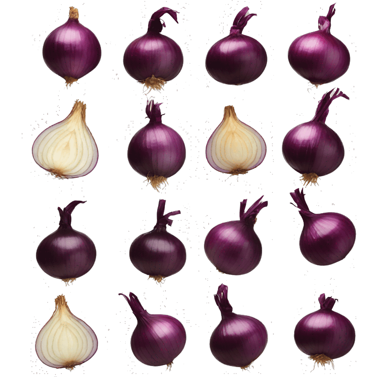 Eight of an onion emoji