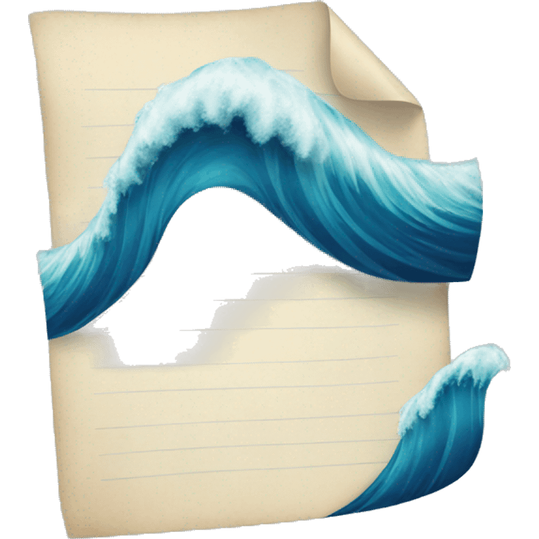 Wave emoji looking like a document emoji