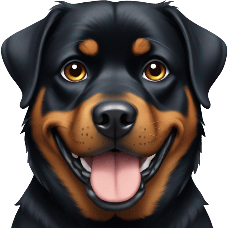 A dog Rottweiler face emoji