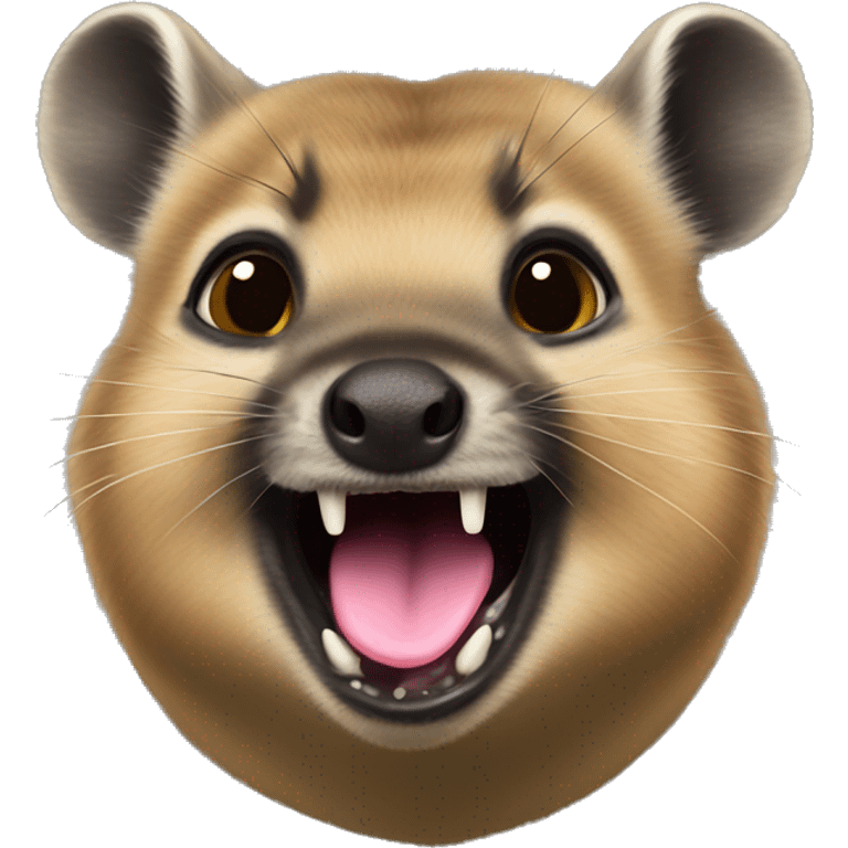 Hyrax sticking tongue out  emoji