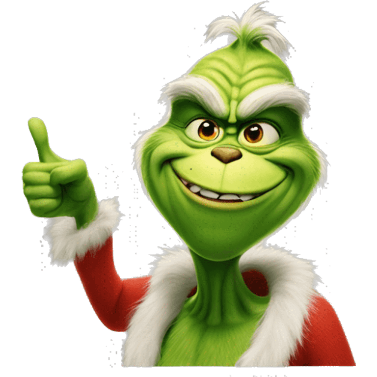 The grinch giving a thumbs up emoji