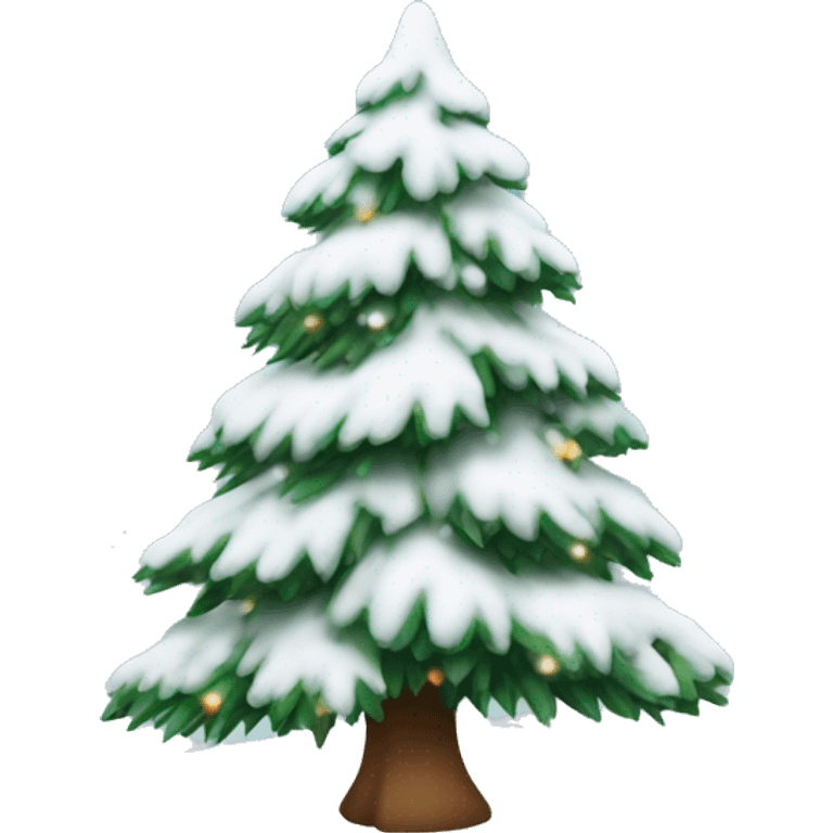 Chrismas tree with snow emoji