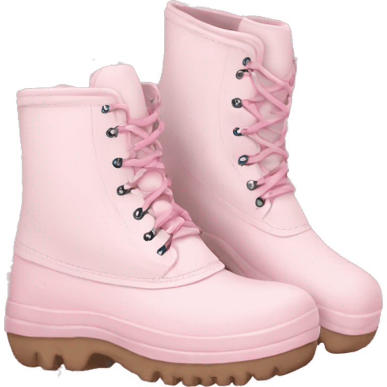 Pale pink snow boots emoji