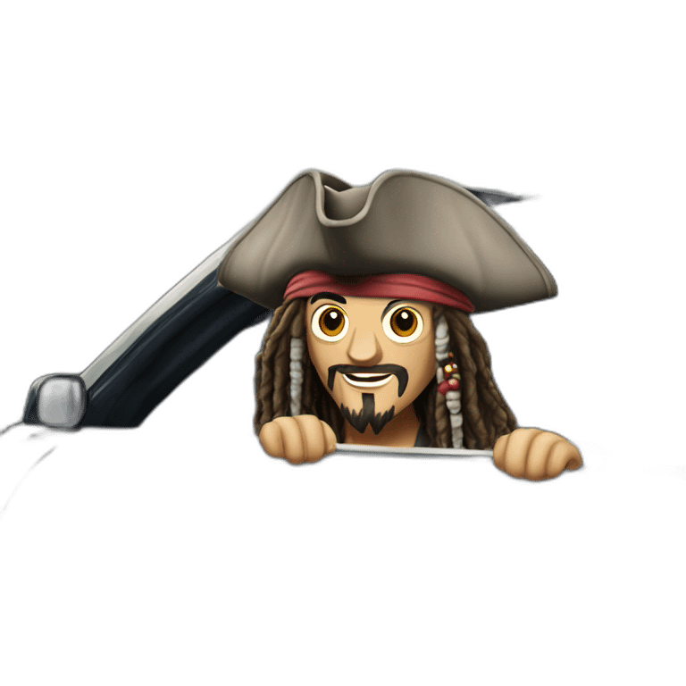 Jack sparrow dans voiture emoji