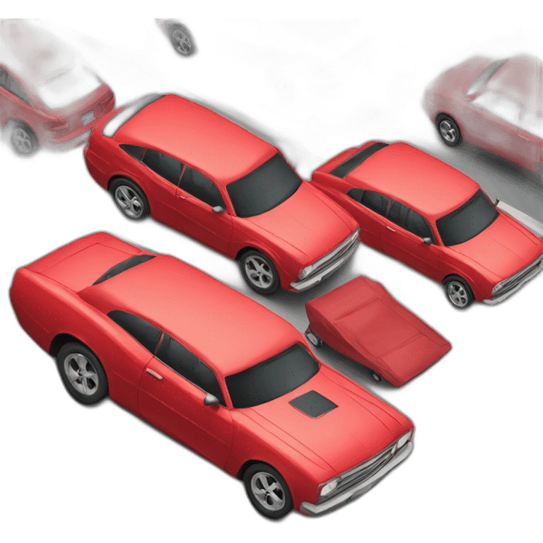 Two red cars emoji