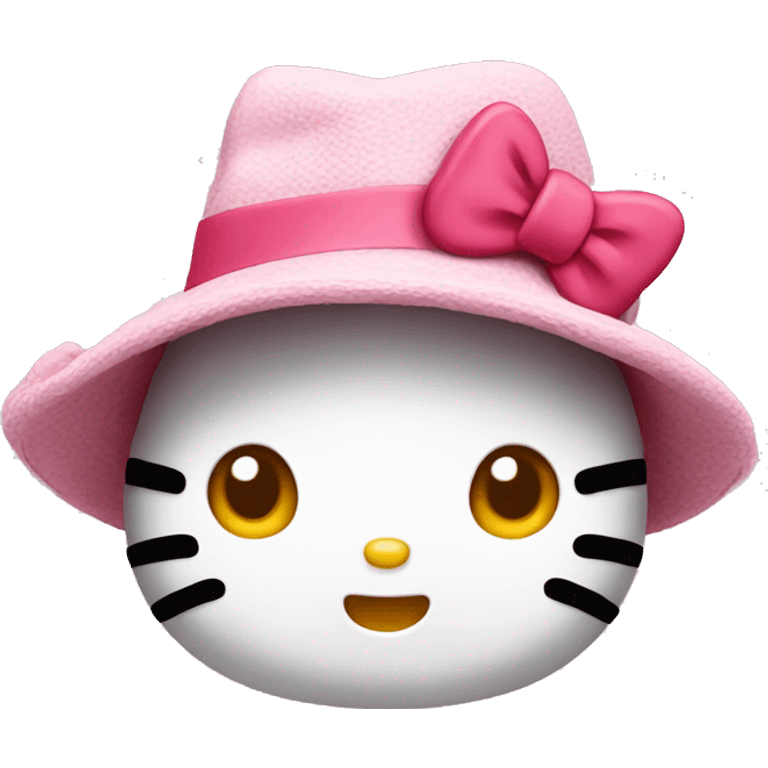 hello kitty with a hat emoji