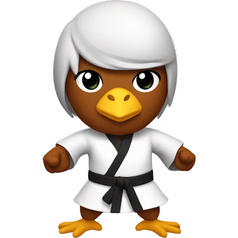 karate female chicken emoji