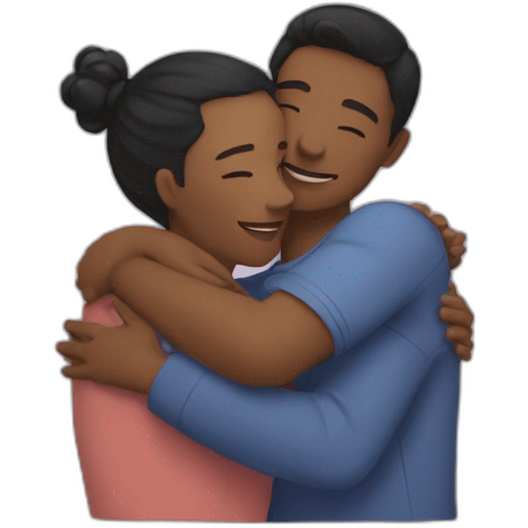 hug two nonbinary people emoji