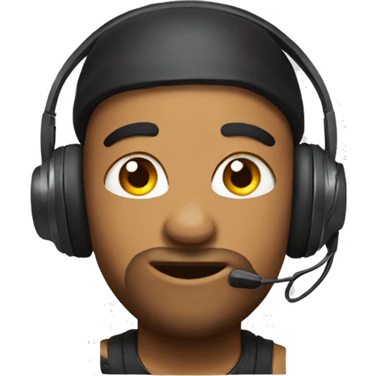 emoji with gamerheadset emoji