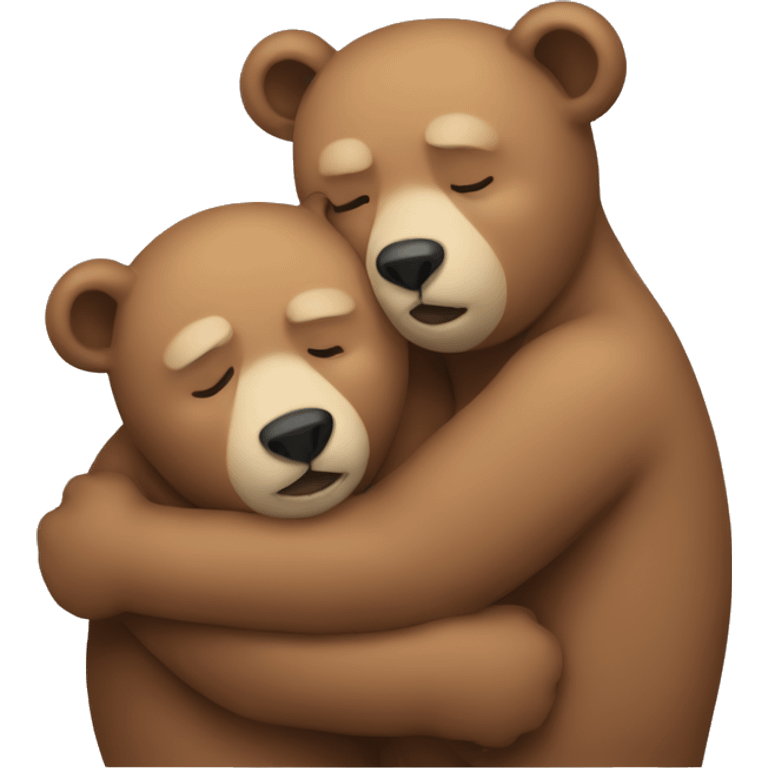 Bears cuddling  emoji