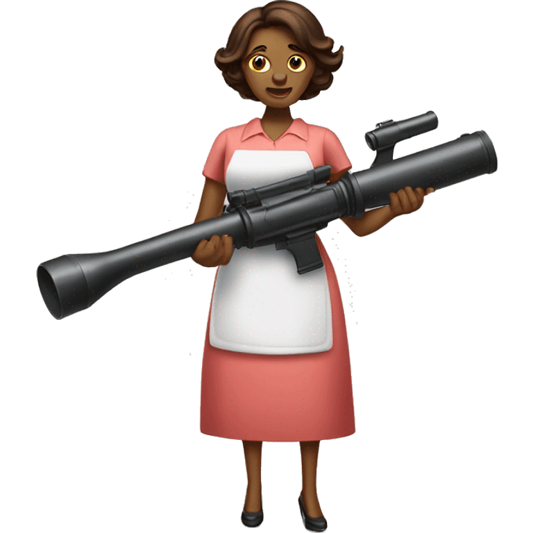 house wife with bazooka emoji