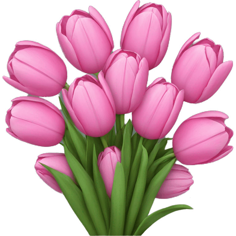 Bouquet of pink tulips emoji