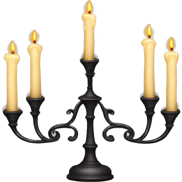 Vintage candelabra with candles emoji