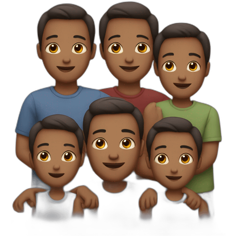 Family of 4, 2 fathers, twin boys emoji