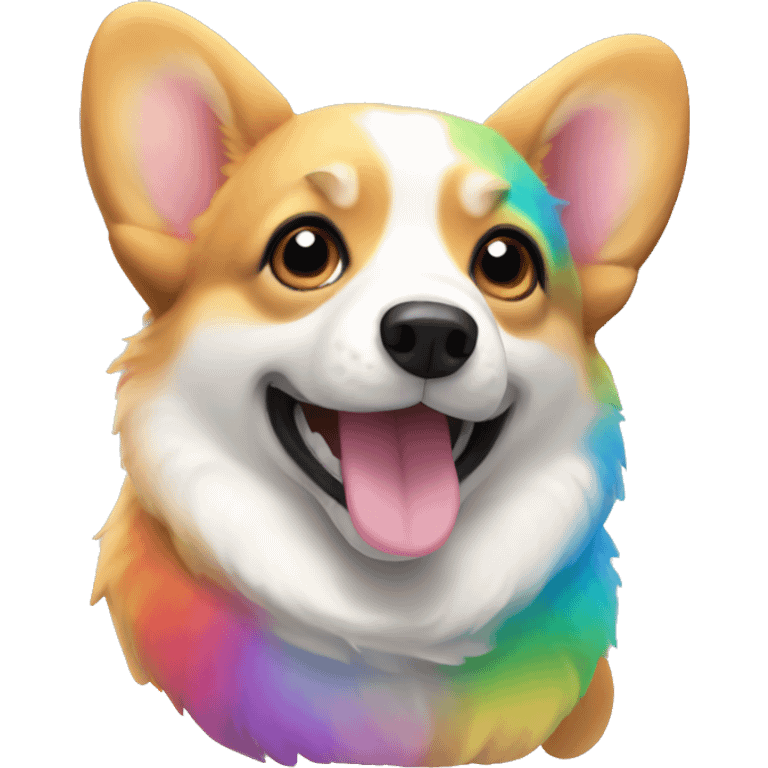 rainbow corgi  emoji