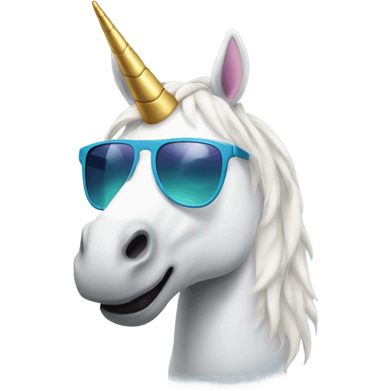 unicorn with sunglasses emoji