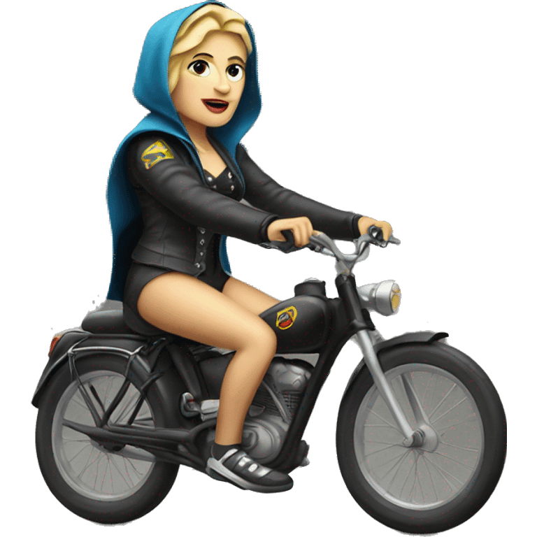 Madonna riding a bike emoji