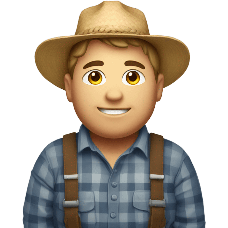 A fat farmer boy emoji