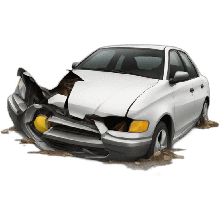 Crashed car emoji