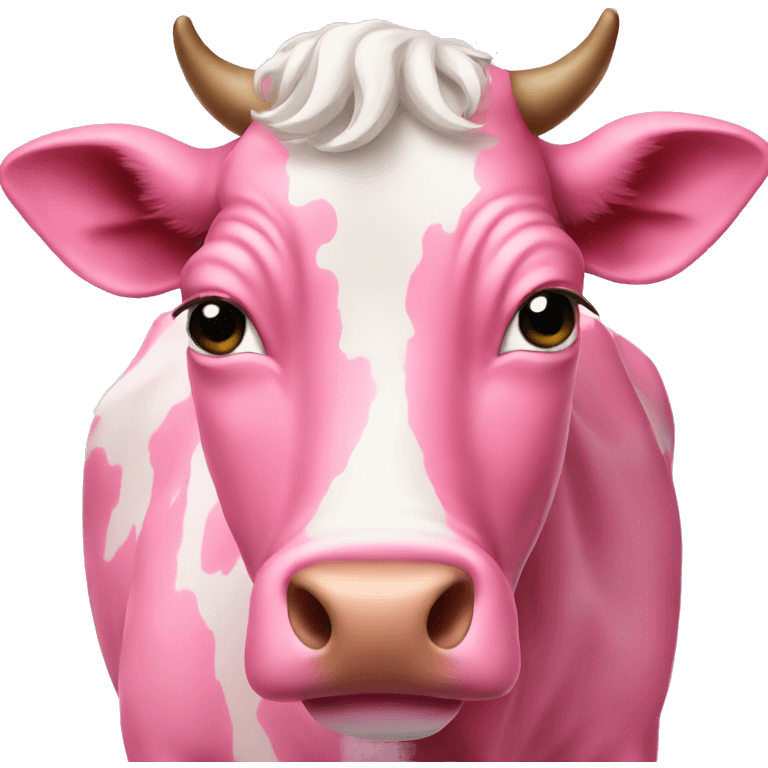 Pink cow emoji