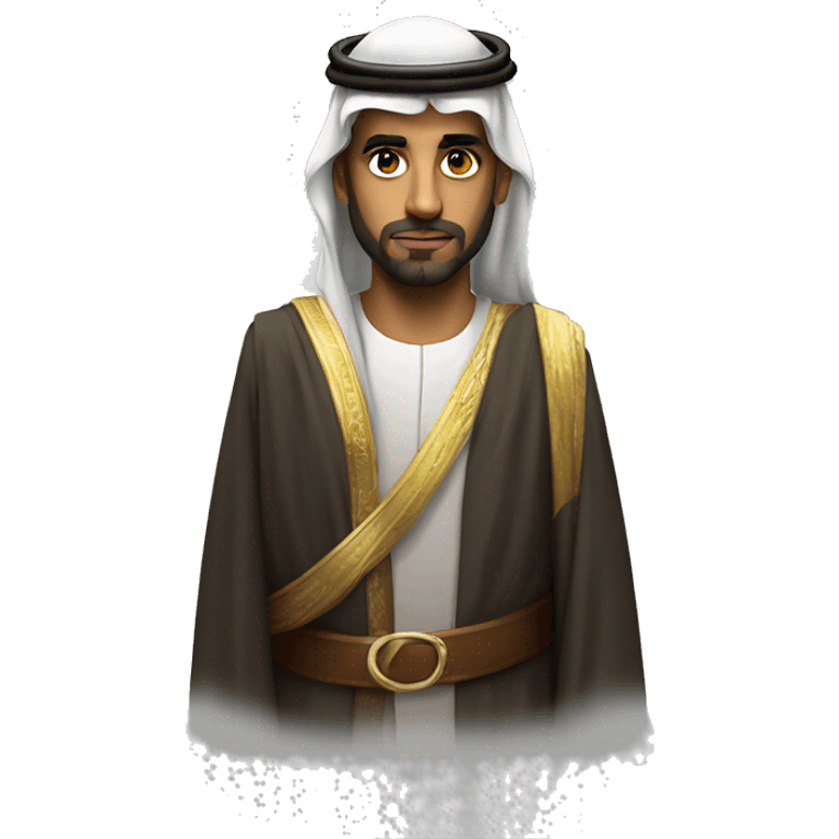 photorealistic  Faisal King of Saudi Arabia serious emoji