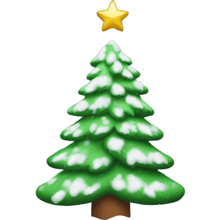 Christmas Tree with Snow on Top  emoji