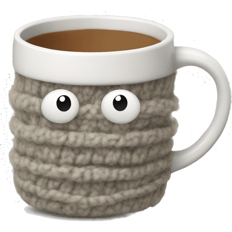 mug with wool around it emoji