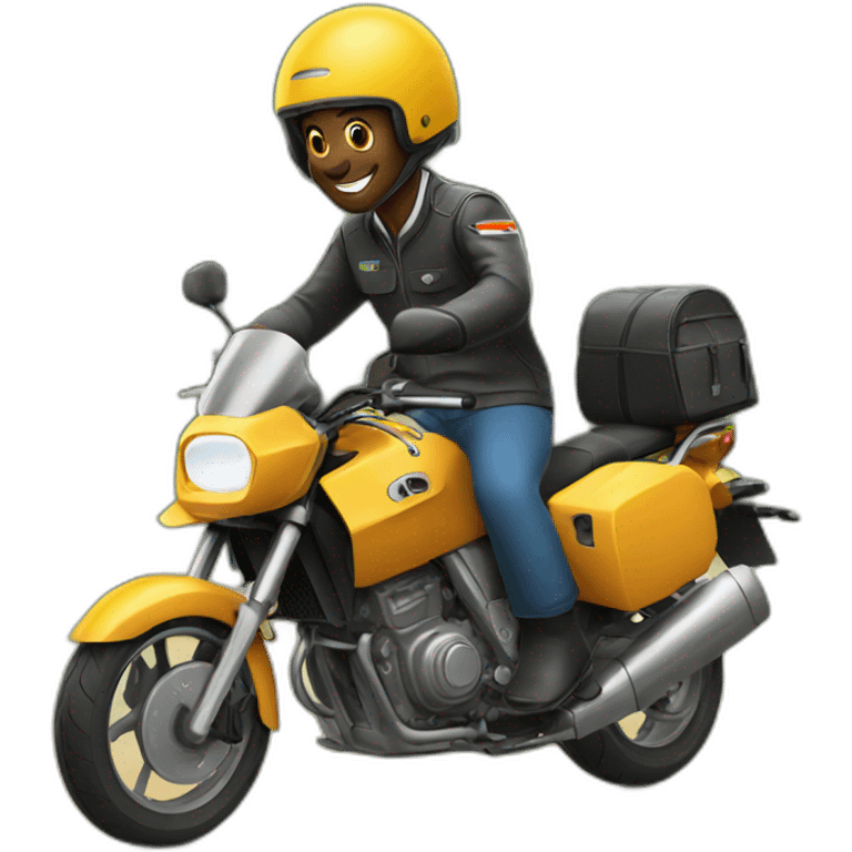 a boda boda rider in kenya emoji