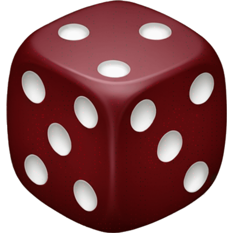 dark red dice  emoji