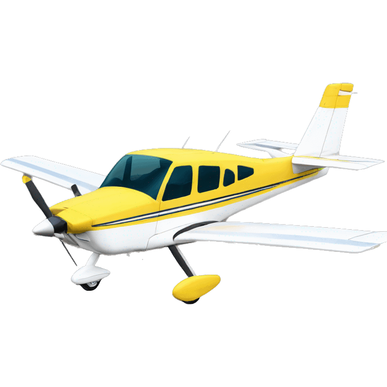 Real airplane cessna modelo 182 yellow emoji