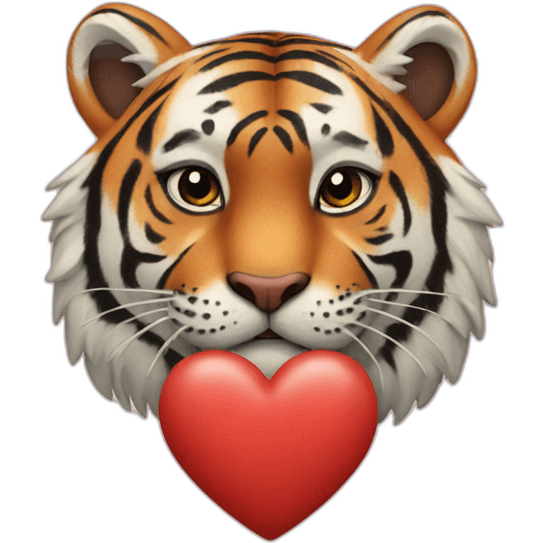 tiger and heart emoji