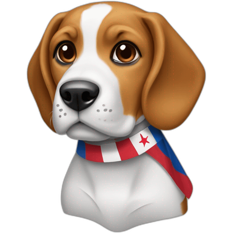 Beagle con bandera de Panama emoji