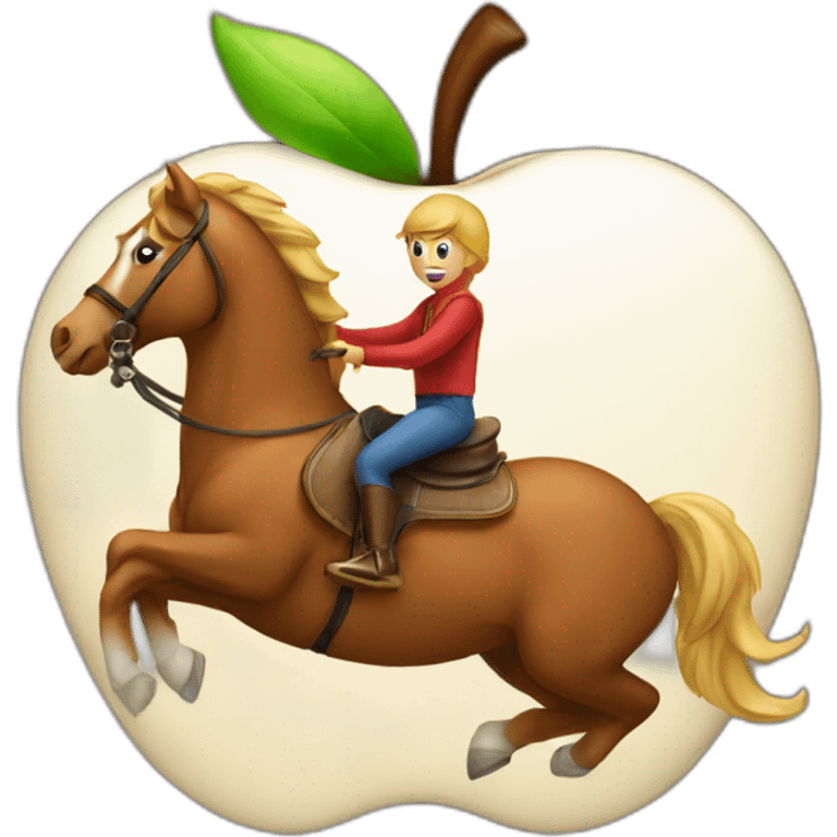 apple riding a horse emoji