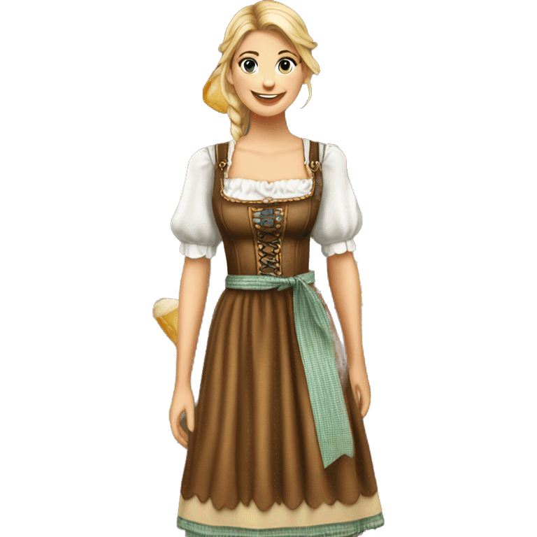 Realistic traditional drindl oktoberfest dress emoji