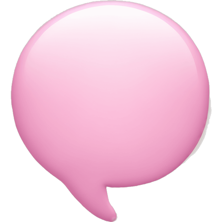 thinking bubble with pastel pink heart emoji